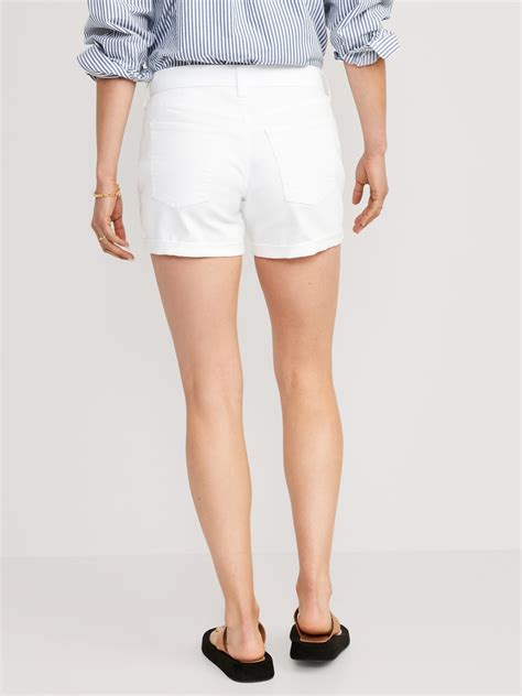 Women's Short White Jean Shorts at Mary Murrow blog