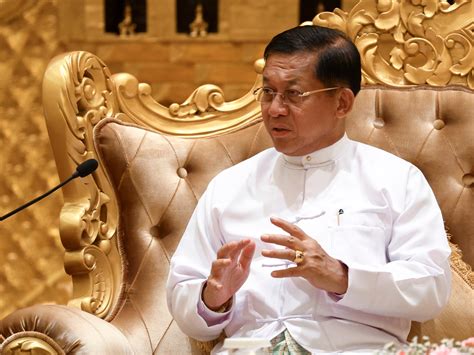 Myanmar’s Min Aung Hlaing meets Putin for first time since coup | Military News | Al Jazeera - president of myanmar