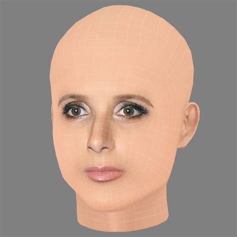 Julia Louis Dreyfus Head - No Hair - Low Poly Head for Game 3D Model by ...