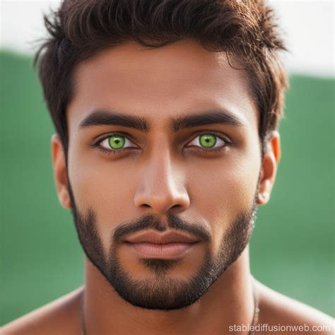 Attractive Man with Unique Eye Color | Stable Diffusion Online
