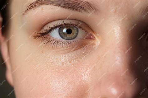 Premium Photo | Close up of acne breakouts caused by excessive sweating