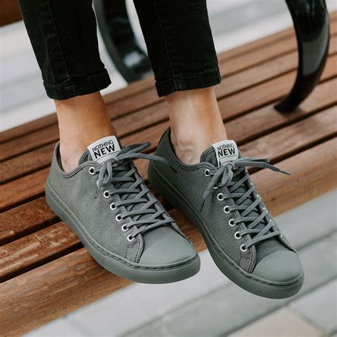 Women's Grey Canvas Low Top Sneaker - Nothing New®