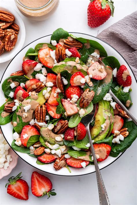 Strawberry Spinach Salad Recipe Spinach Salad With Fresh Blueberries