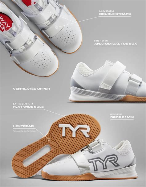 TYR L-1 Lifter White/Gold *Squat University Collaboration* FINAL SALE ...