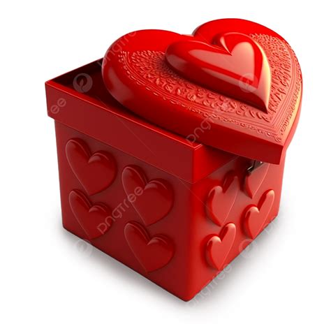 3d Red Love Valentines Day Gift Box, Valentines Day Gift Box, Red Love ...