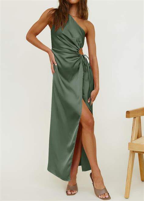 Amazon.com: BTFBM Women 2023 One Shoulder Prom Dresses Sleeveless ...