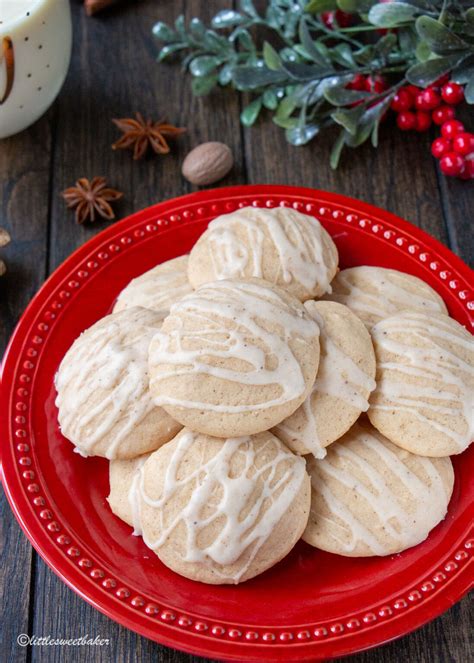 Glazed Eggnog Cookies Recipe - Little Sweet Baker