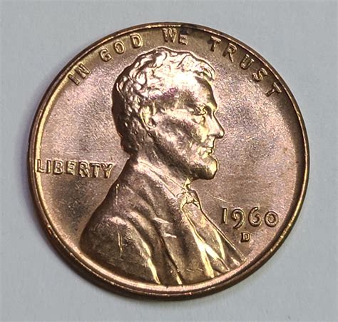 1960-D SMALL DATE Lincoln Cent MS-64 (Near Gem) RED - For Sale, Buy Now ...