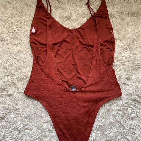 American Eagle Women's Red Swimsuit-one-piece | Depop