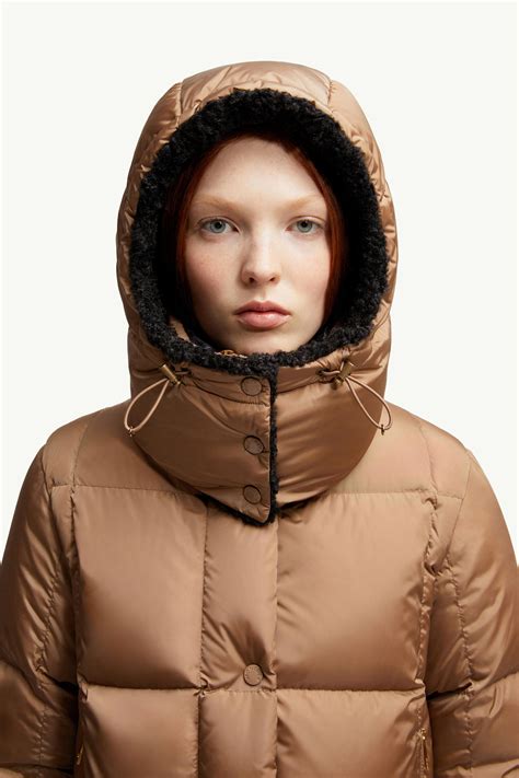 Camel Beige Castelnou Square-Quilted Hooded Short Down Jacket - Short ...