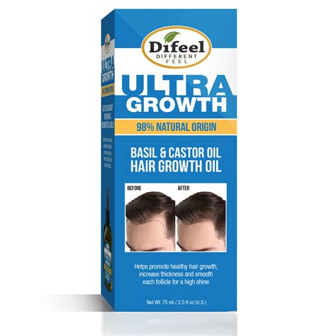 Difeel Men's Ultra Growth with Basil & Castor Oil 3-PC Hair Collection ...