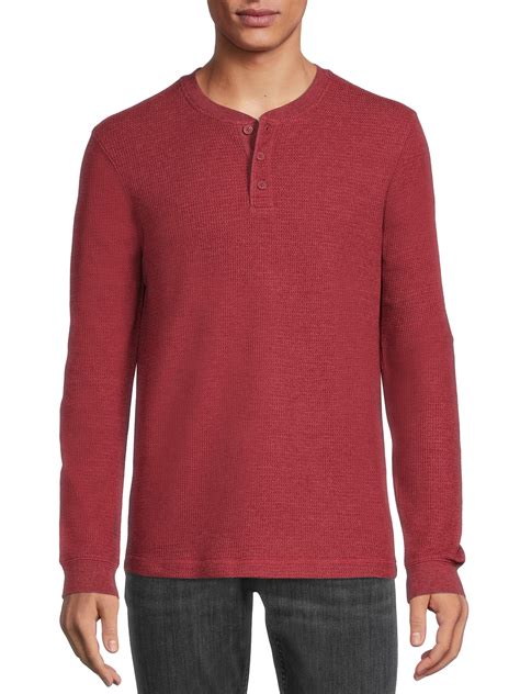 George Men's and Big Men's Long Sleeve Thermal Henley Shirt - Walmart.com