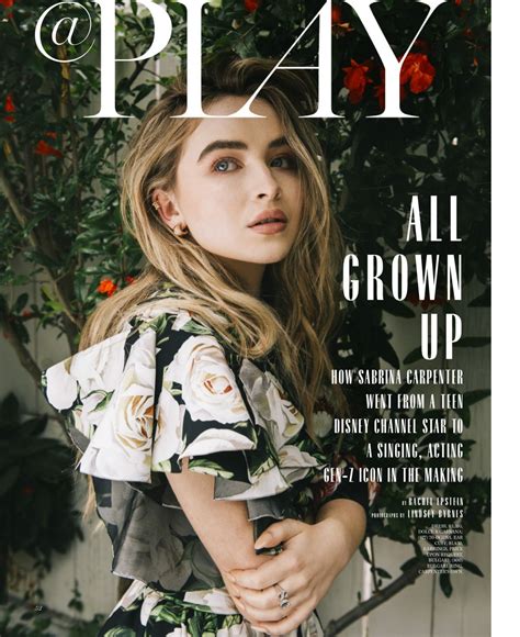 SABRINA CARPENTER for Marie Claire Magazine, June 2019 – HawtCelebs