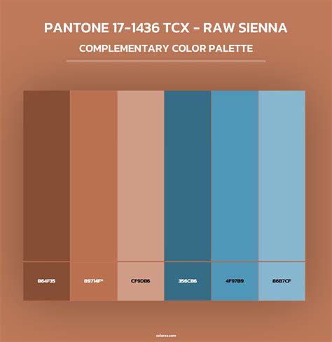PANTONE 17-1436 TCX - Raw Sienna color palettes - colorxs.com