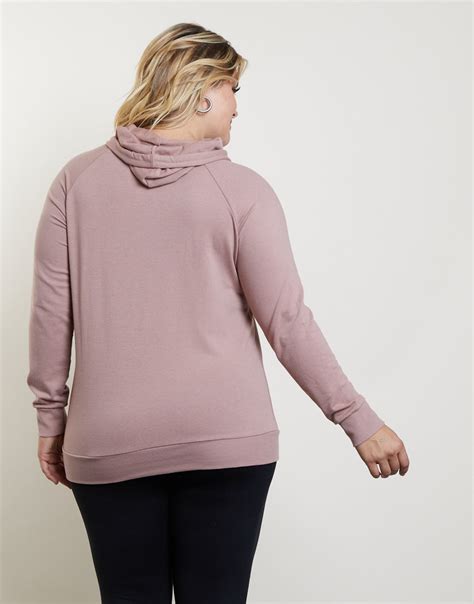 Plus Size Laid-Back Hoodie - Cute Plus Size Hoodie - Plus Size Sweater ...
