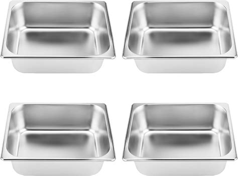 Amazon.com: ZOENHOU 4 Pack 1/2 Half Size Steam Table Pans, Stainless ...