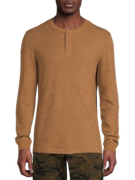 George Men's and Big Men's Long Sleeve Thermal Henley Shirt - Walmart.com
