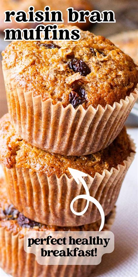 Raisin Bran Muffins are a healthy way to start your day! Made with ...