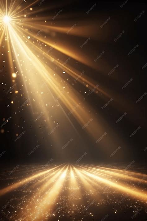 Premium Photo | Gold lights rays scene background