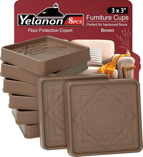 Furniture Coasters,8 Pcs 3" Furniture Caster Cups-Non Slip Furniture ...