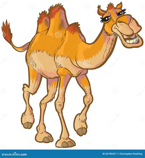 Happy Cartoon Camel Vector Clip Art Illustration Stock Vector - Illustration of orange, vector ...