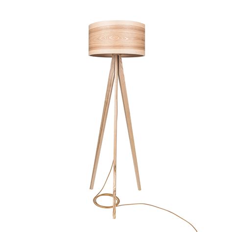 Modern Floor Lamp - Wood Floor Lamp - Natural Heartwood Ash Shade ...