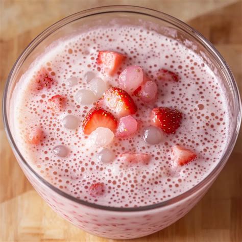 Strawberry Sago Pudding with Coconut Milk - Recipes by Clare