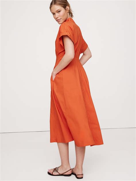 Cotton Poplin Shirt Dress | Banana Republic