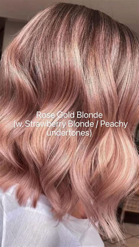 Rose gold blonde w strawberry blonde peachy undertones – Artofit