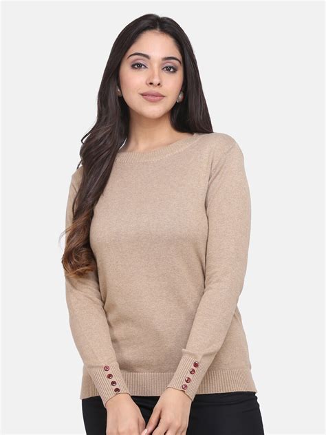 Buy PowerSutra Women Brown Pullover - Sweaters for Women 19467928 | Myntra