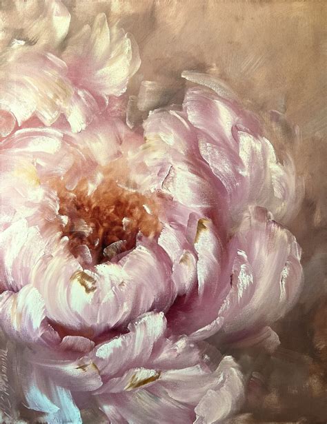 Abstract Peony Painting - painting of peonies