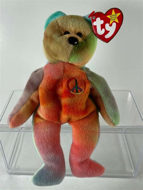 RARE ty “Peace” Beanie Baby with SEVEN Major Errors - MINT! - Retired