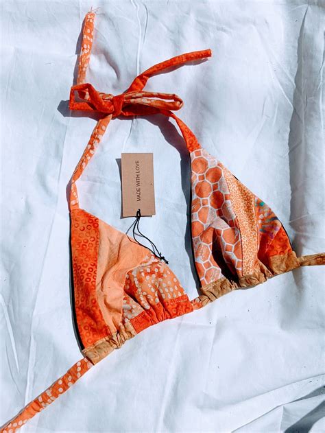 Orange Patchwork Kini top — A/ASUNSOLO | Bikinis, Bathing suits, Cute ...