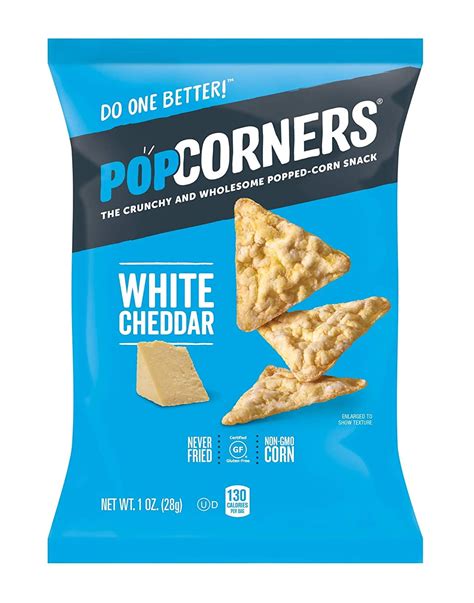 Popcorners Snack Pack, Gluten Free Chips, White Cheddar, 1 Ounce (Pack ...