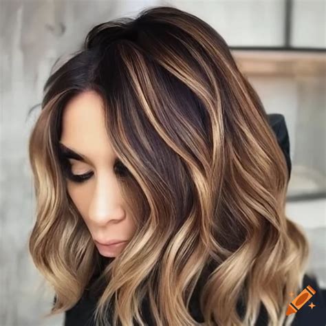 Honey caramel blonde hair dark brown roots dimensional highlights and ...