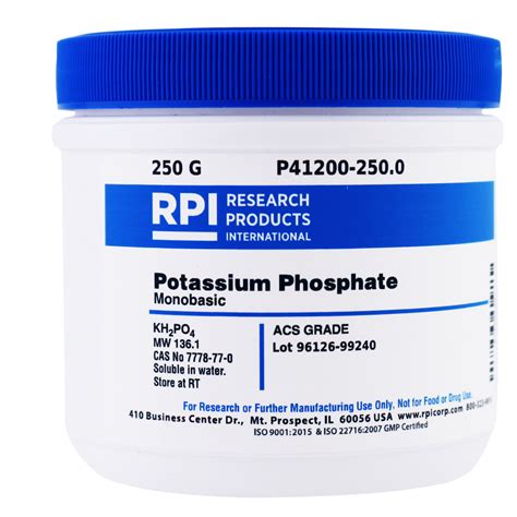 P41200-250.0 - Potassium Phosphate, Monobasic, ACS Grade, 250 Grams