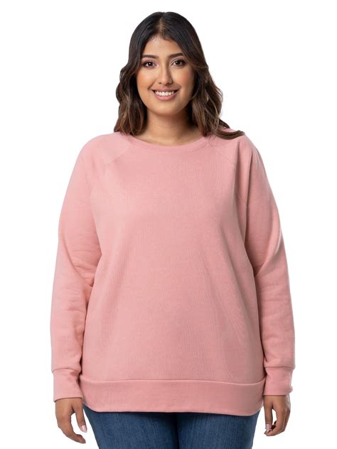 Terra & Sky Plus Size Fleece Sweatshirt for Women - Walmart.com
