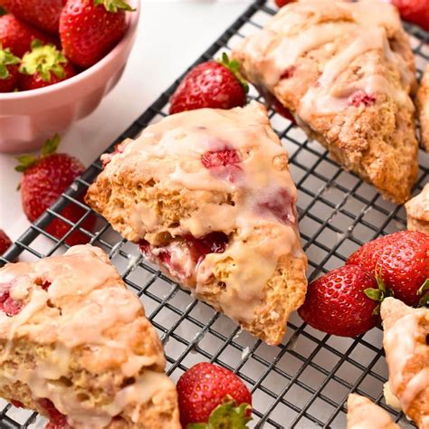 Strawberry Scones (No Butter, No Eggs, Easy) - The Conscious Plant Kitchen