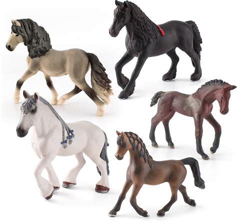 Amazon.com: Horse Toys for Girls 5PCS Horse Figurines Set Plastic Toy Horses for Boys Realistic ...