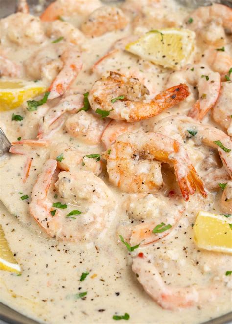 Creamy Garlic Shrimp - The flavours of kitchen