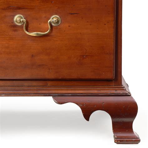 Bonhams Skinner : Chippendale Cherry Bonnet-top Chest on Chest ...