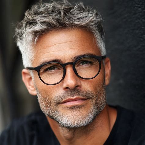 Men Over 50 with Glasses | Grey hair men, Best hairstyles for older men ...