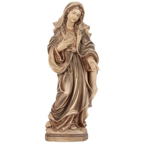 Heart of Mary of Grace, wood