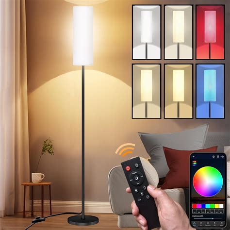 Floor Lamp for Living Room Bedroom,Modern LED Floor Lamp with Remote ...