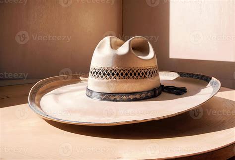 a mexican cowboy hat called charro sits on a wooden table 47364428 ...