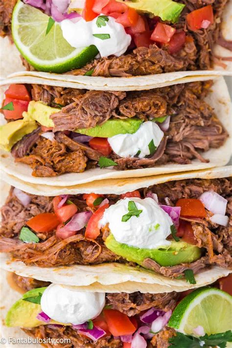 Slow Cooker Shredded Beef Tacos - Fantabulosity