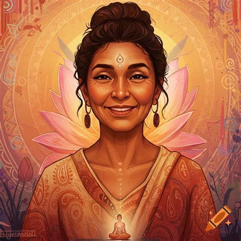 Latina Buddhist woman, over 50, born in Kenya. on Craiyon