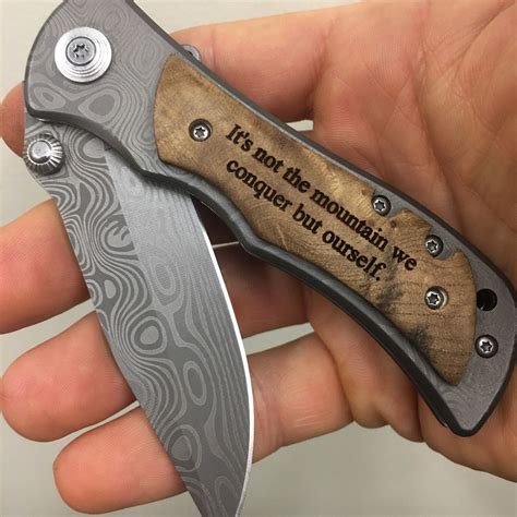 Engraved quote on pocket knife, personalized gift for men, Christmas ...