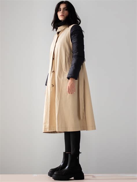 Psophia | Detachable puffer trench coat - Sotris Stores