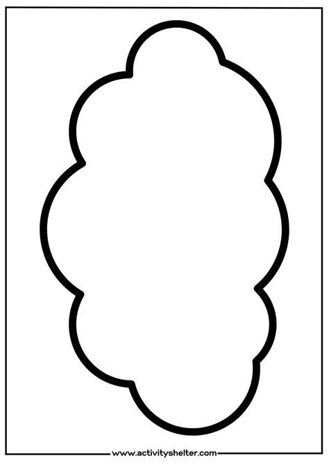 Cloud Template Printable | Activity Shelter